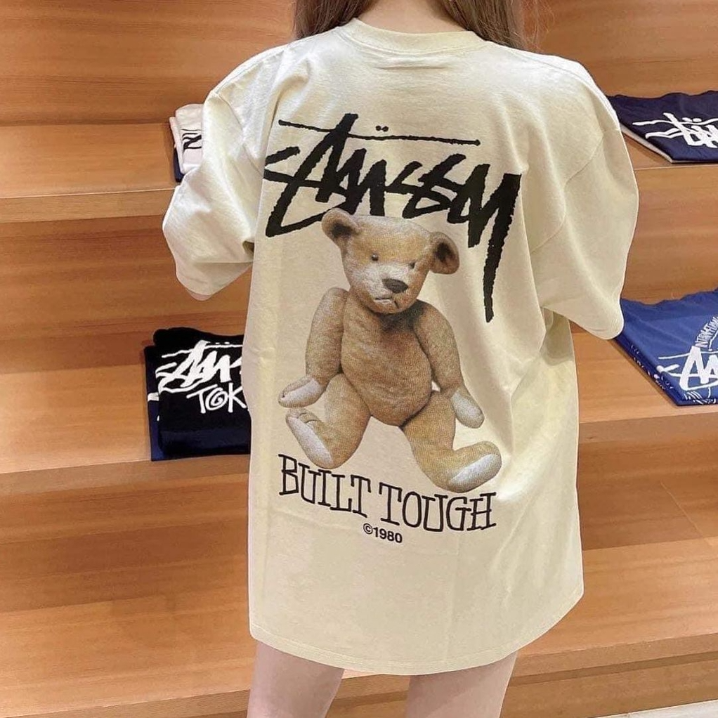  Áo Stussy [Unisex] - Built Tough Bear - Beige 