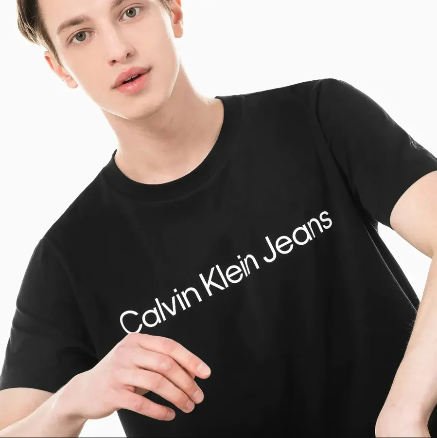  Áo Thun CALVIN KLEIN [Unisex] - Playera Logo Hombre Azul - 4RAB810 