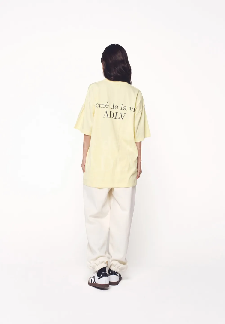  Áo thun ADLV - Acmé de la vie Basic Logo Season 3 Light Yellow 