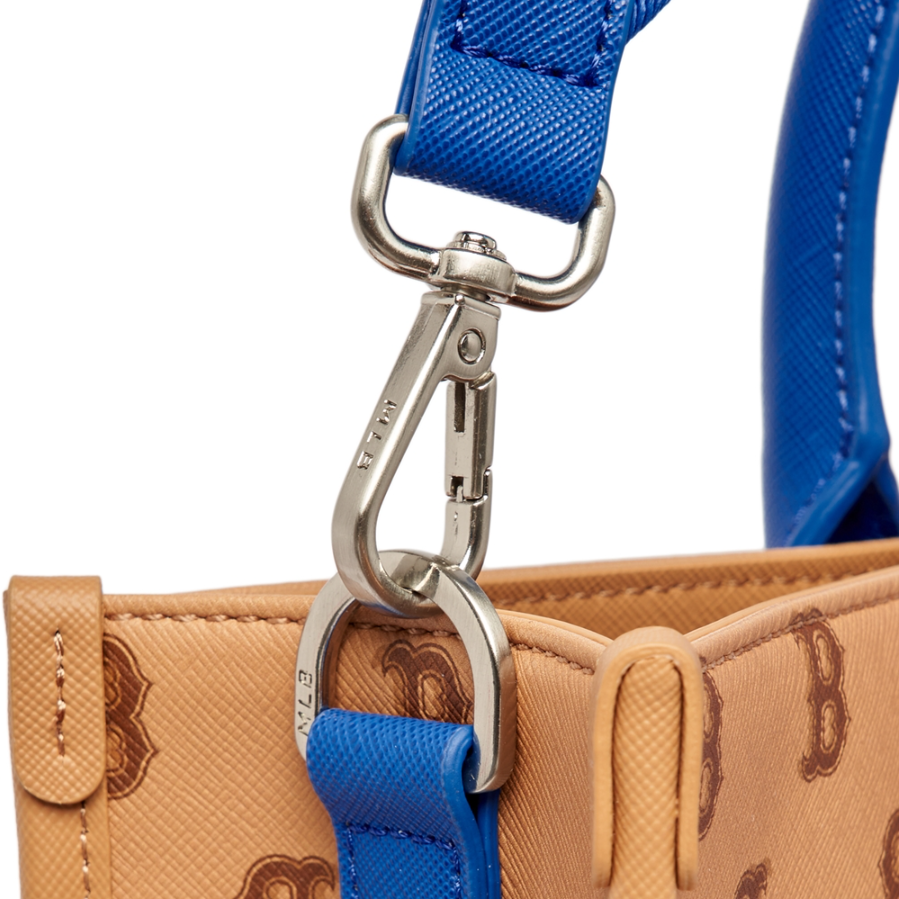  Túi MLB Korea - Monotive Coated Canvas Vertical Tote Bag Boston Red Sox Sand - 3AORM053N-43SAS 