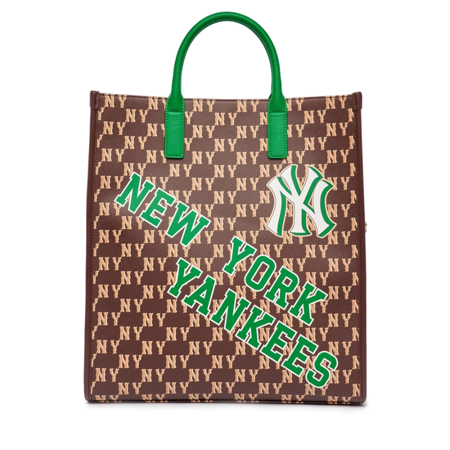  Túi MLB Korea - Monotive Coated Canvas Vertical Tote Bag New York Yankees D.Brown - 3AORM053N-50BRD 