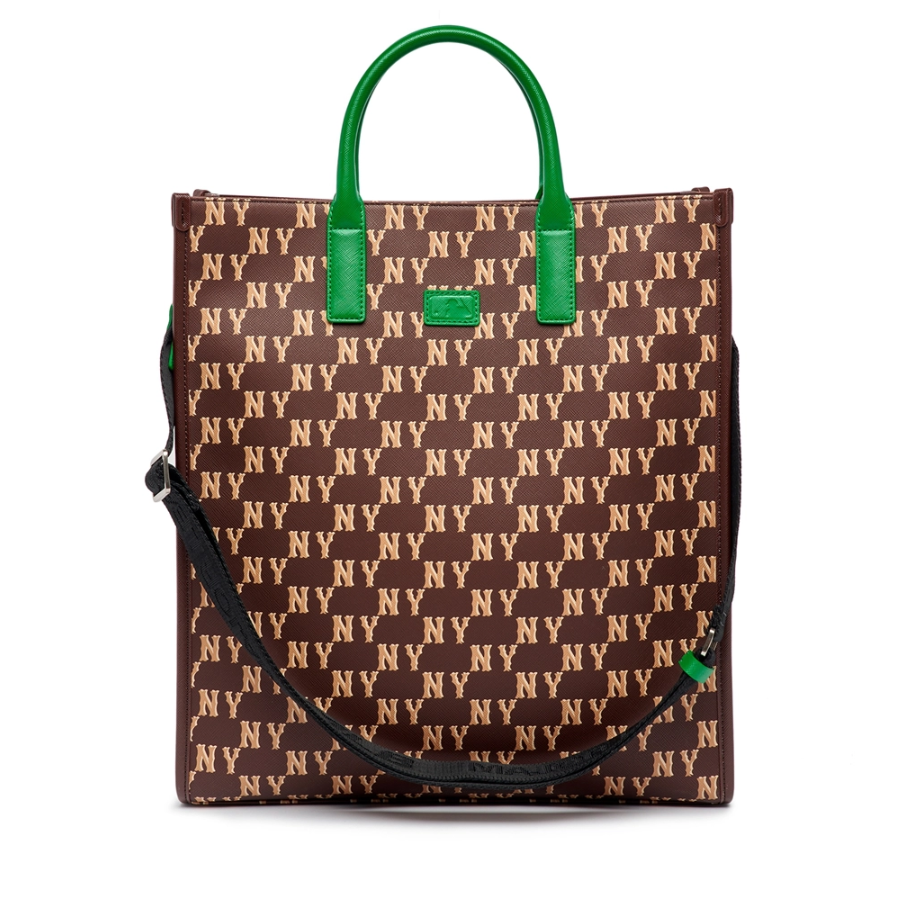  Túi MLB Korea - Monotive Coated Canvas Vertical Tote Bag New York Yankees D.Brown - 3AORM053N-50BRD 
