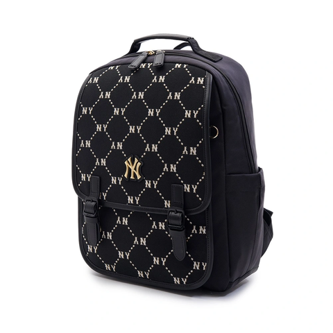 Balo MLB Korea - Diamond Monogram Jacquard Cute Bear NY Yankees Black - 7ABKMD24N-50BKS