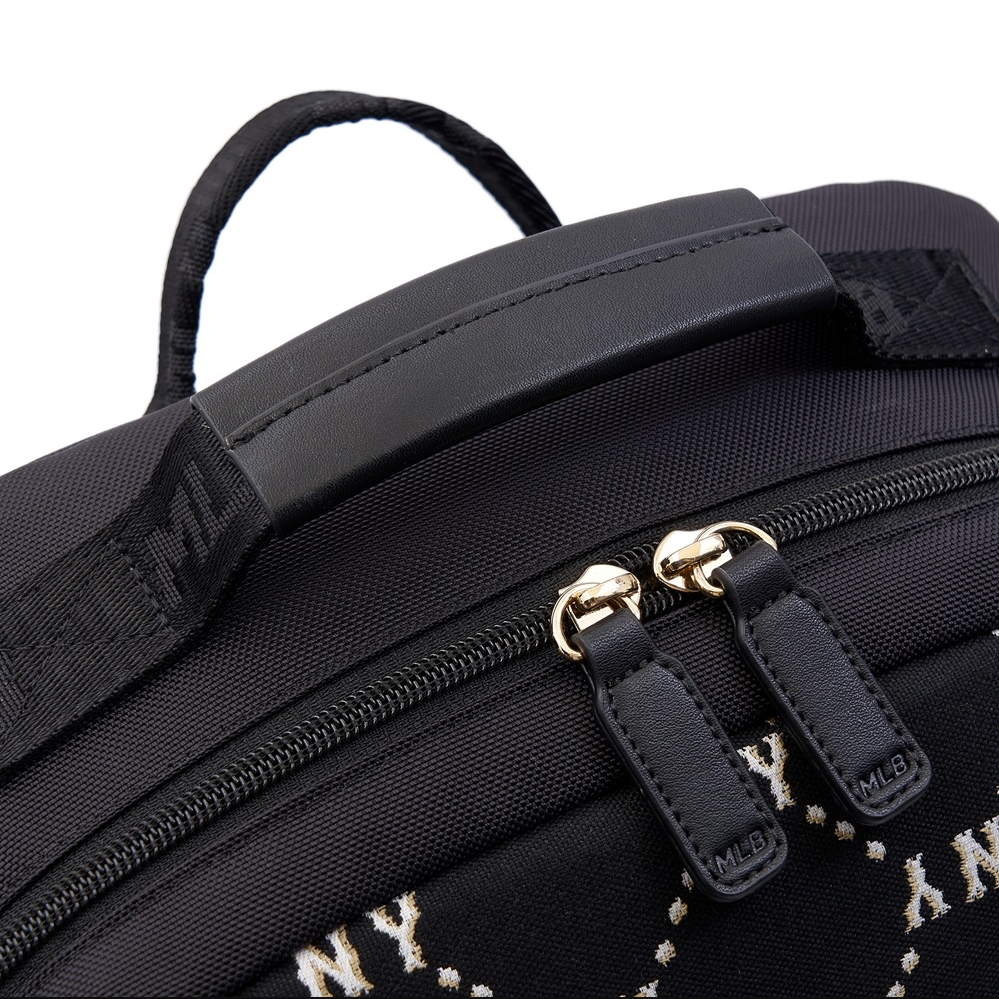  Balo MLB Korea - Diamond Monogram Jacquard Cute Bear New York Yankees Black - 7ABKMD24N-50BKS 