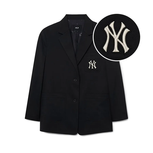 Áo Vest MLB Korea [Nữ] - Basic Logo Blazer Jacket NY Yankees - 3FJKB0231-50BKS