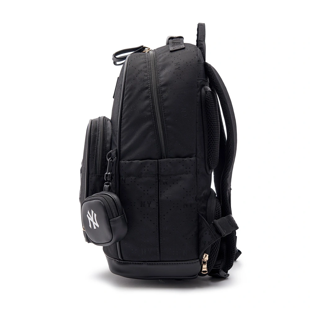  Balo MLB Korea - Diamond Monogram Tone-Tone Jacquard New York Yankees Black - 7ABKMD33N-50BKS 