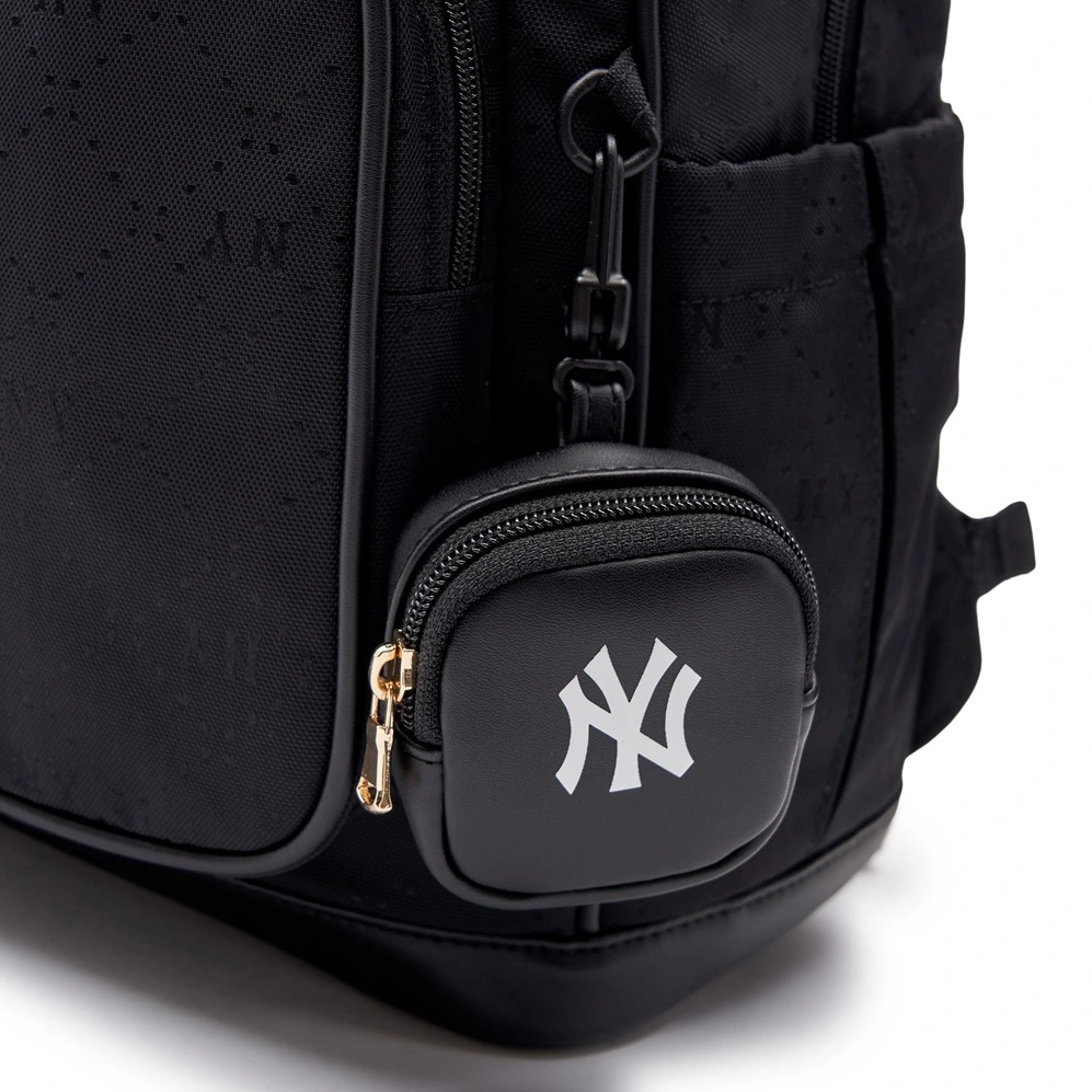  Balo MLB Korea - Diamond Monogram Tone-Tone Jacquard New York Yankees Black - 7ABKMD33N-50BKS 
