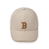  Nón MLB Korea - Basic Canvas Leather Logo Structure Ball Cap Boston - 3ACPVL94N-43CRD 