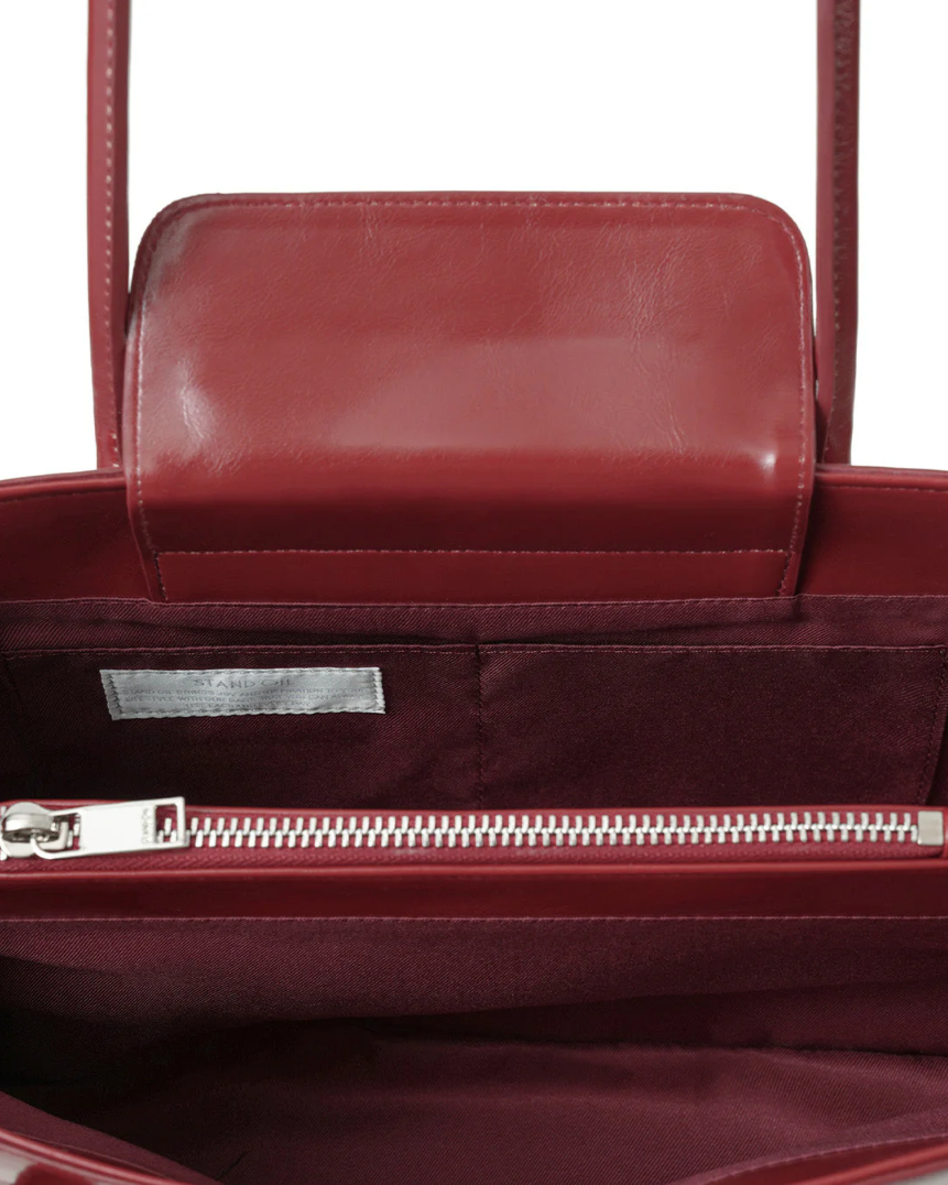  Túi Xách Stand Oil - Square Low Bag / Red Wine 