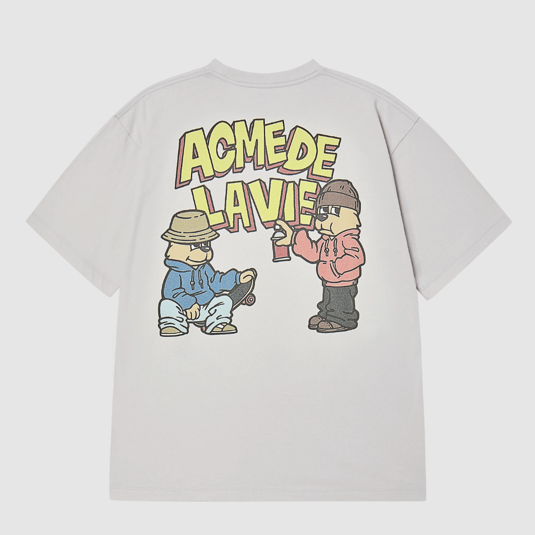  Áo thun [Unisex] ADLV - Acmé de la vie AC Bear Graffiti Light Gray 