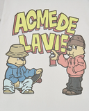  Áo thun [Unisex] ADLV - Acmé de la vie AC Bear Graffiti Light Gray 