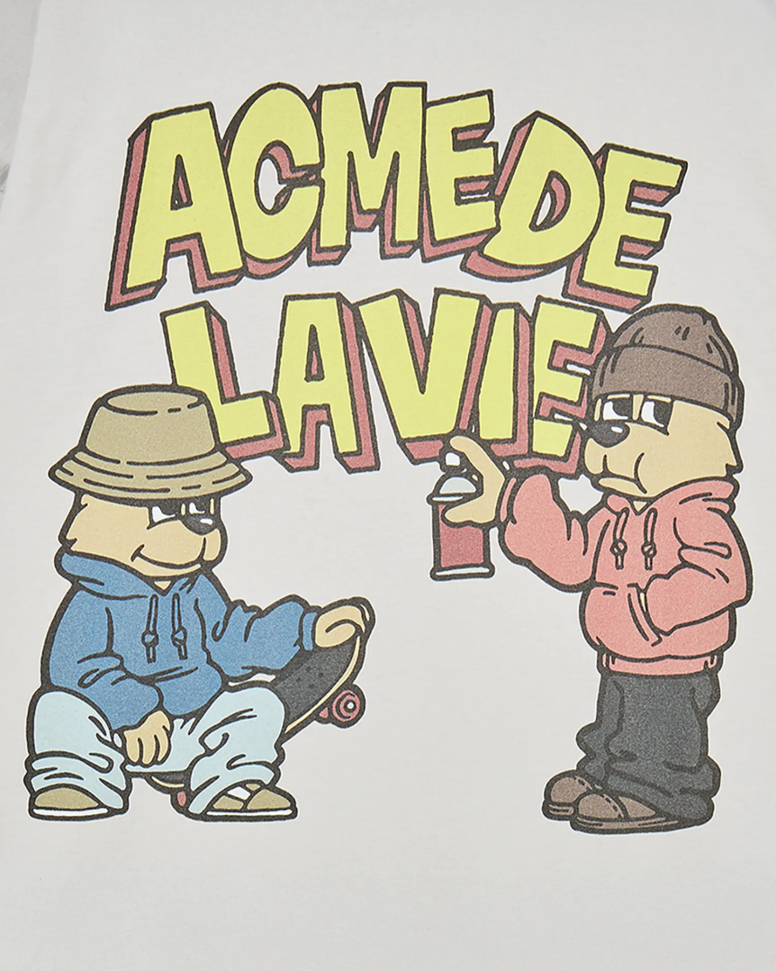  Áo thun [Unisex] ADLV - Acmé de la vie AC Bear Graffiti Light Gray 