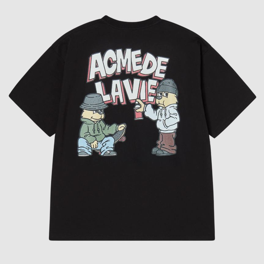  Áo thun [Unisex] ADLV - Acmé de la vie AC Bear Graffiti Black 