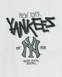  Áo thun [Unisex] MLB - Basic Big Logo Mega Overfit Functional Short Sleeve T-Shirt NY Yankees White - 3ATSB0553-50WHS 