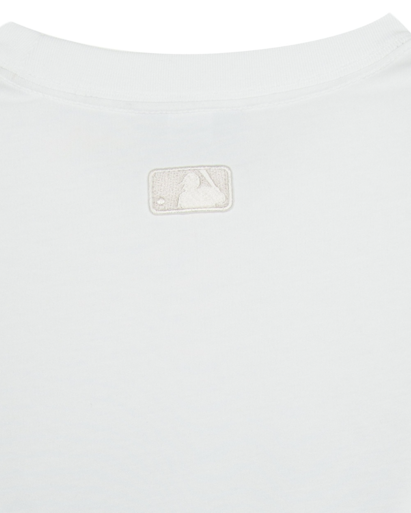  Áo thun [Unisex] MLB - Basic Big Logo Mega Overfit Functional Short Sleeve T-Shirt NY Yankees White - 3ATSB0553-50WHS 