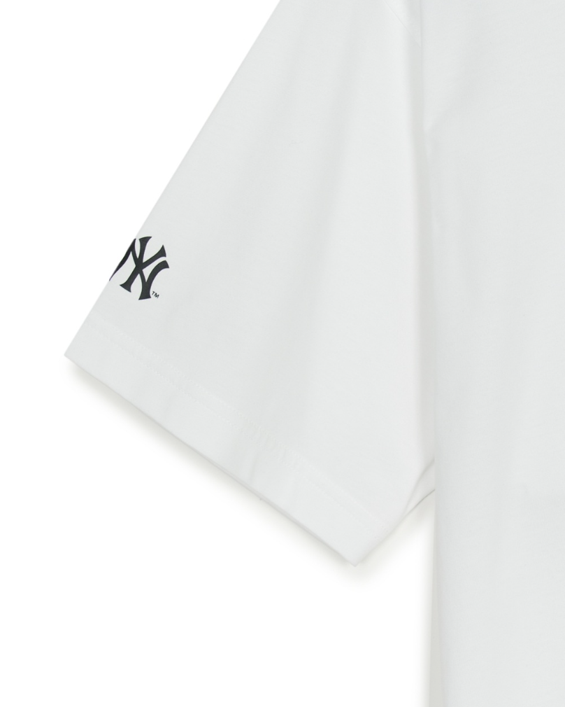  Áo thun [Unisex] MLB - Basic Big Logo Mega Overfit Functional Short Sleeve T-Shirt NY Yankees White - 3ATSB0553-50WHS 