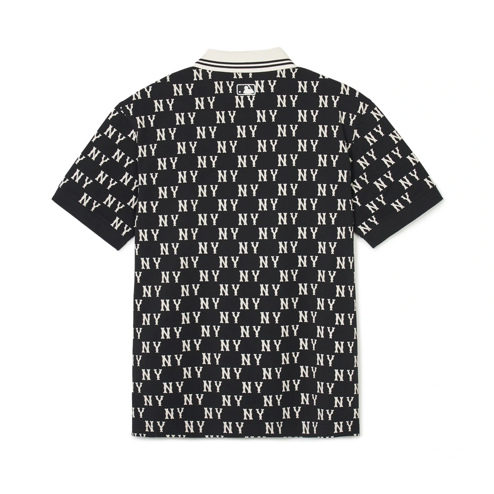  Áo Polo MLB [Unisex] - Classic Mono Front Pattern Collar New York Yankees Black - 3APQM0443-50BKS 