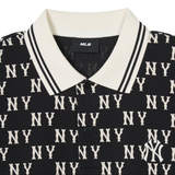  Áo Polo MLB [Unisex] - Classic Mono Front Pattern Collar New York Yankees Black - 3APQM0443-50BKS 