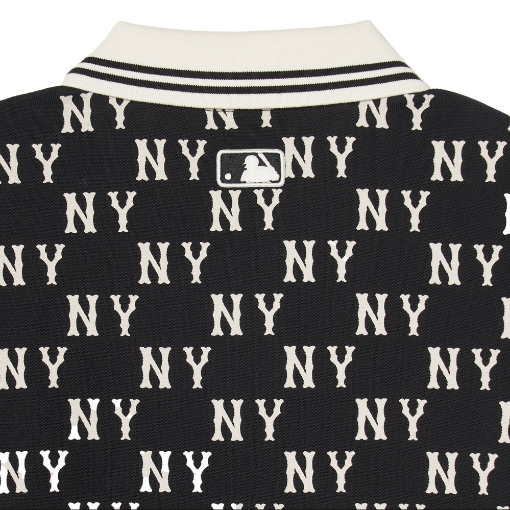  Áo Polo MLB [Unisex] - Classic Mono Front Pattern Collar New York Yankees Black - 3APQM0443-50BKS 