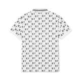  Áo Polo MLB [Unisex] - Classic Mono Front Pattern Collar Boston Red Sox Ivory - 3APQM0443-50IVS 