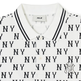  Áo Polo MLB [Unisex] - Classic Mono Front Pattern Collar Boston Red Sox Ivory - 3APQM0443-50IVS 