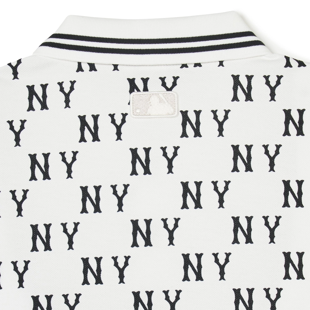  Áo Polo MLB [Unisex] - Classic Mono Front Pattern Collar Boston Red Sox Ivory - 3APQM0443-50IVS 