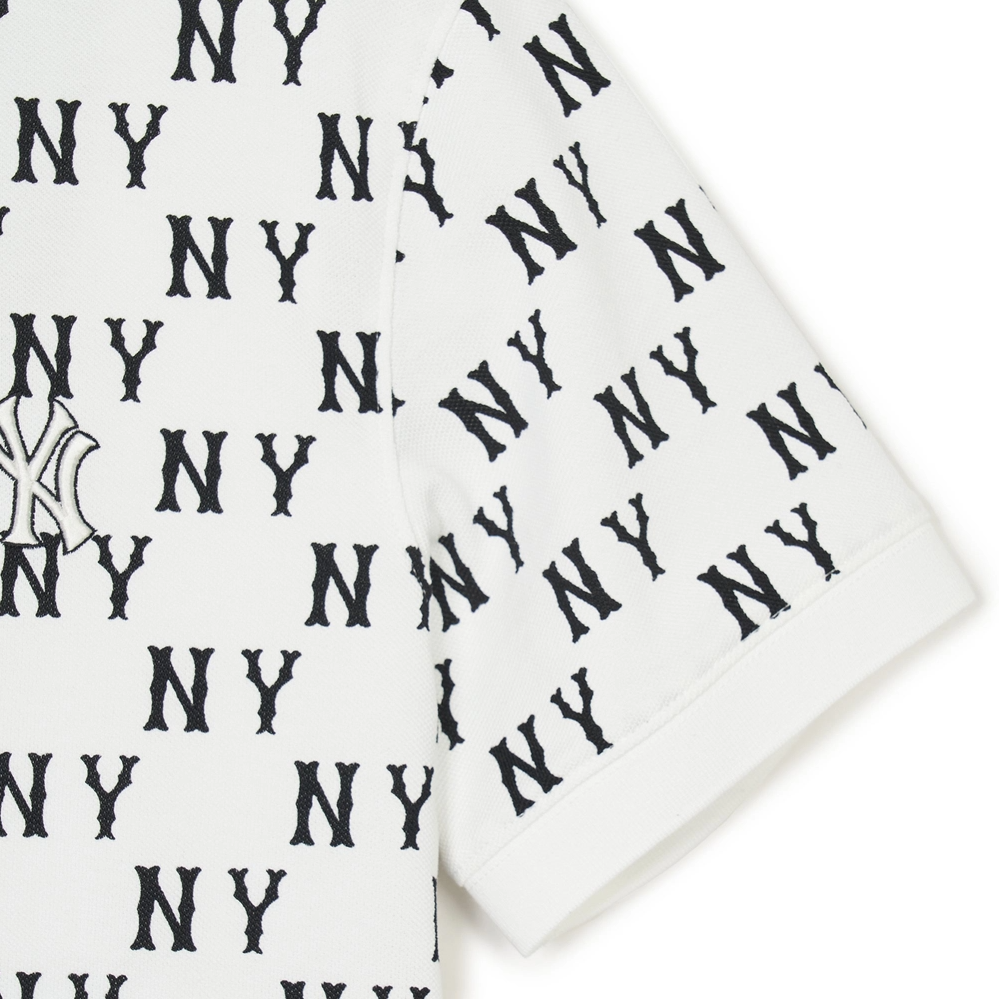  Áo Polo MLB [Unisex] - Classic Mono Front Pattern Collar Boston Red Sox Ivory - 3APQM0443-50IVS 