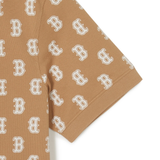  Áo Polo MLB [Unisex] - Classic Mono Front Pattern Collar Boston Red Sox Camel - 3APQM0443-43CAL 