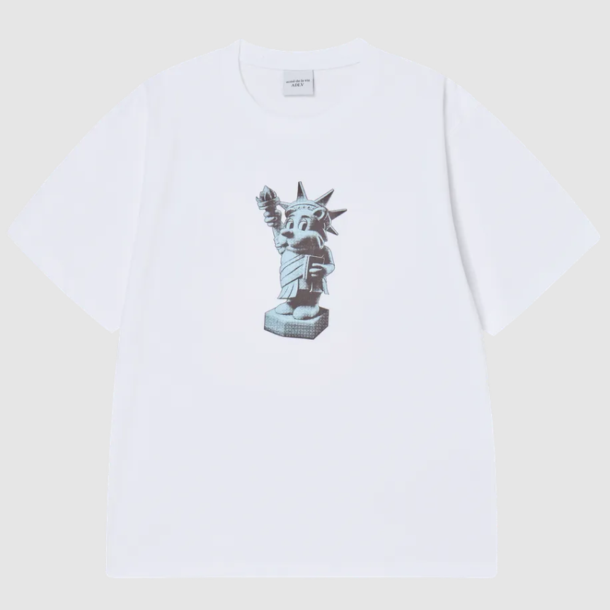  Áo thun [Unisex] ADLV - Acmé de la vie Ac Bear Statue Of Liberty White 
