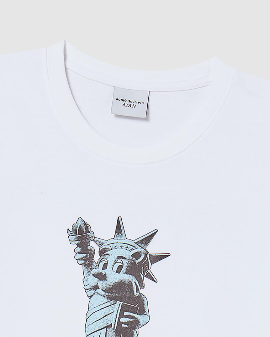  Áo thun [Unisex] ADLV - Acmé de la vie Ac Bear Statue Of Liberty White 