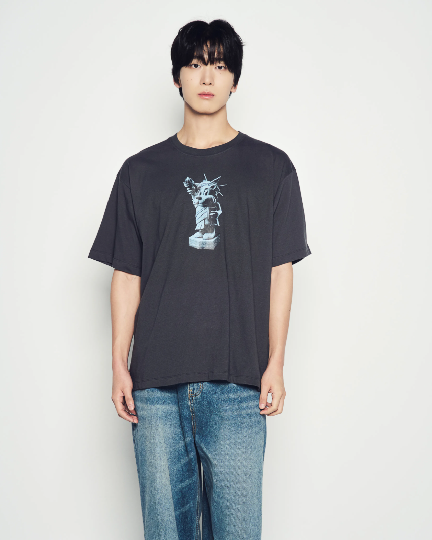  Áo thun [Unisex] ADLV - Acmé de la vie Ac Bear Statue Of Liberty Gray 