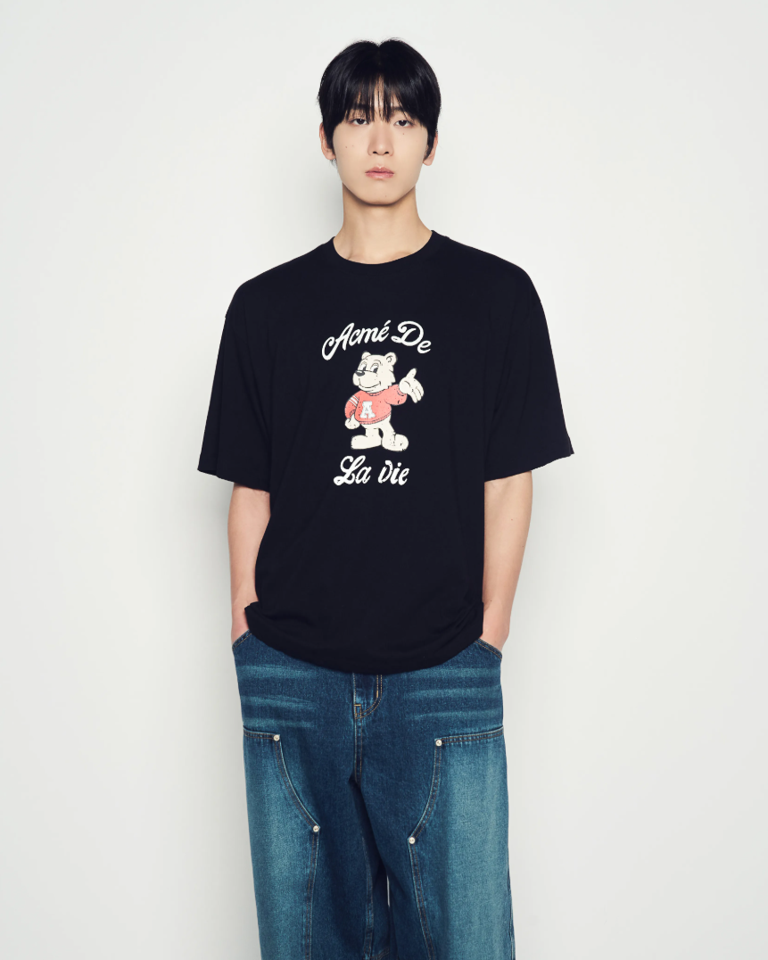  Áo thun [Unisex] ADLV - Acmé de la vie Ac Bear Welcome Black 