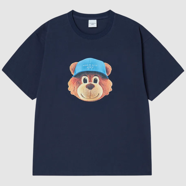 Áo thun [Unisex] ADLV - Acmé de la vie 3D Ac Bear Face Navy
