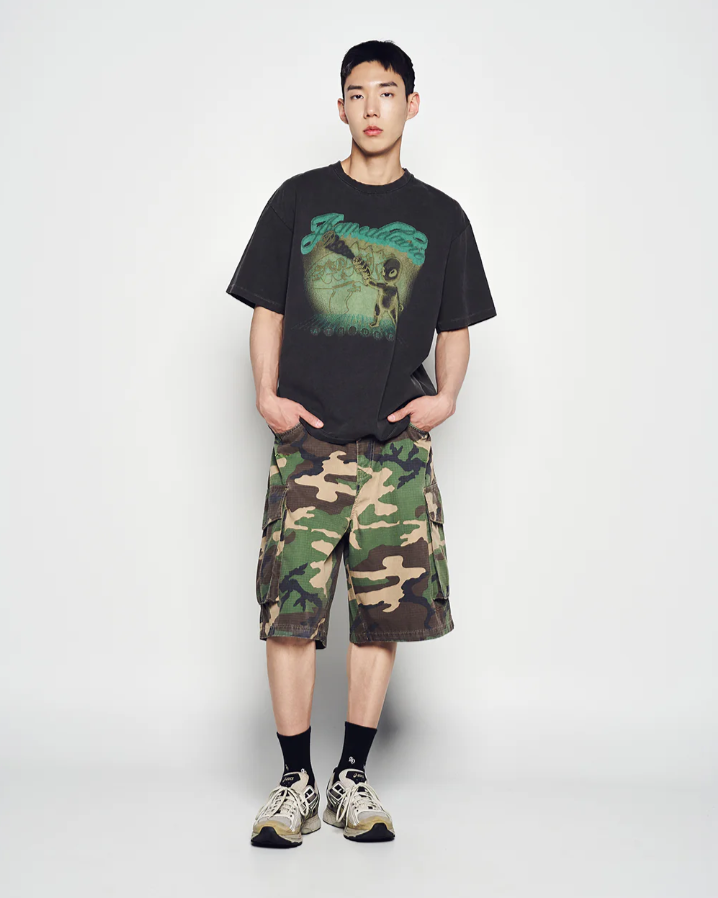  Áo thun [Unisex] ADLV - Acmédelavie Pigment Shooting Alien Charcoal 