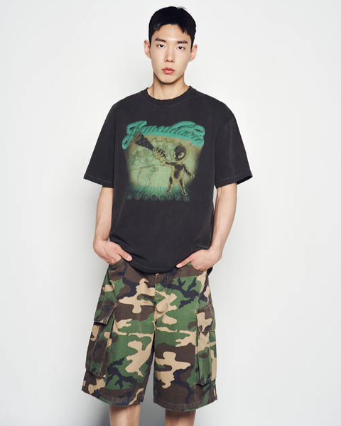 Áo thun [Unisex] ADLV - Pigment Shooting Alien Charcoal