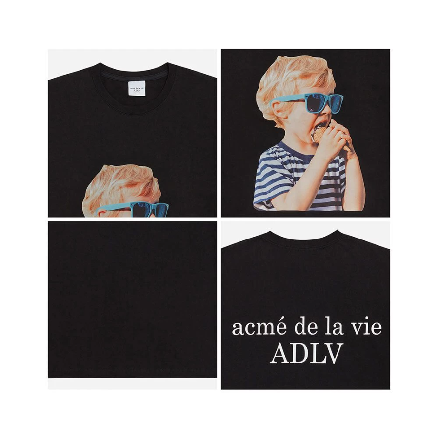  Áo thun - Acmé de la vie - ADLV BABY FACE SHORT SLEEVE BLACK SUNGLASSES 
