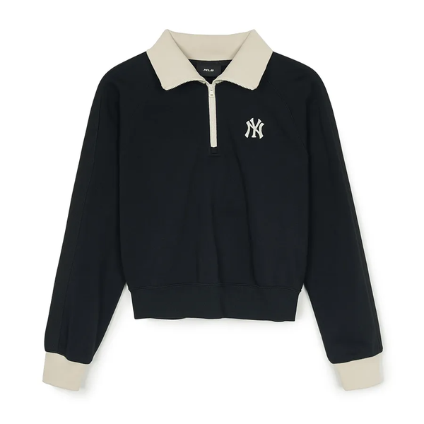 Áo Polo Dài Tay MLB Korea - Varsity Sportive New York Yankees - 3FMTV1244-50BKS