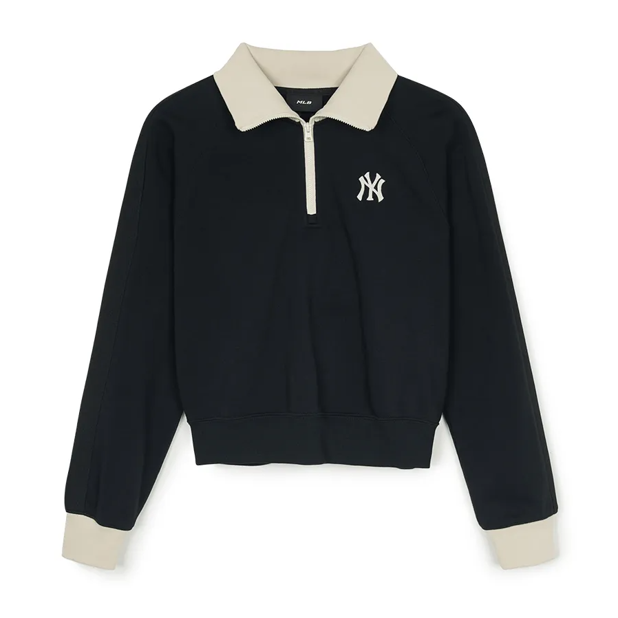  Áo Polo Dài Tay MLB Korea - Varsity Sportive New York Yankees - 3FMTV1244-50BKS 
