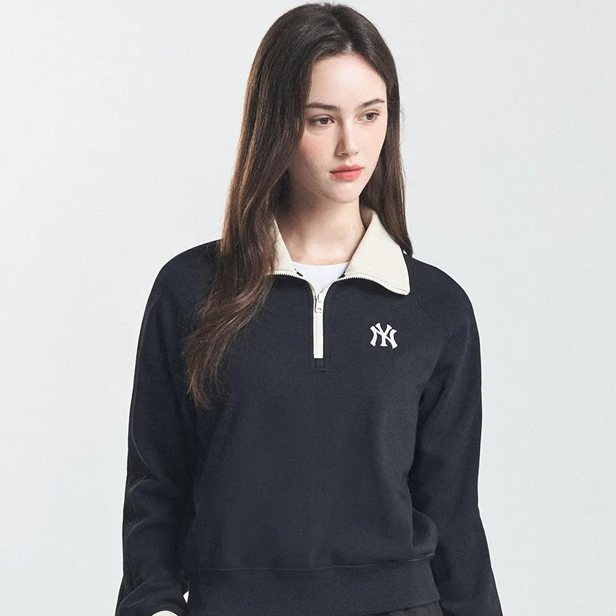  Áo Polo Dài Tay MLB Korea - Varsity Sportive New York Yankees - 3FMTV1244-50BKS 