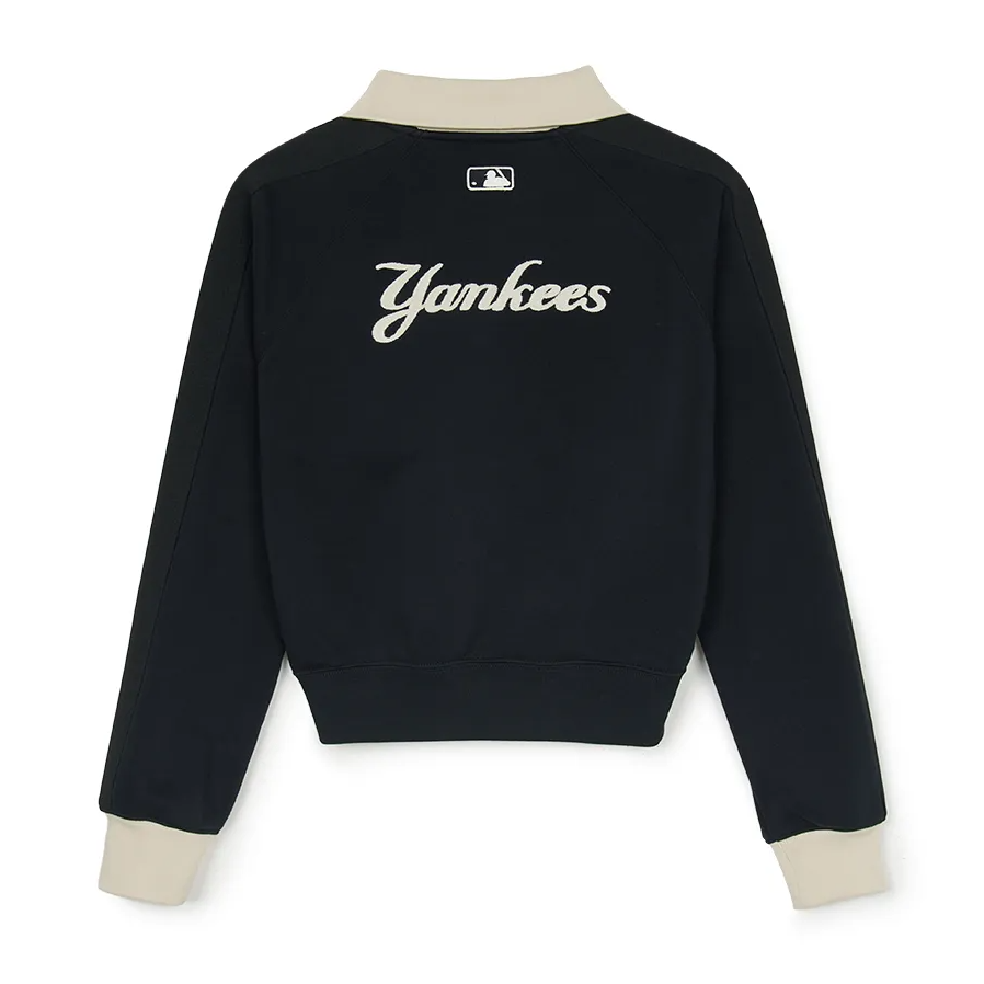  Áo Polo Dài Tay MLB Korea - Varsity Sportive New York Yankees - 3FMTV1244-50BKS 