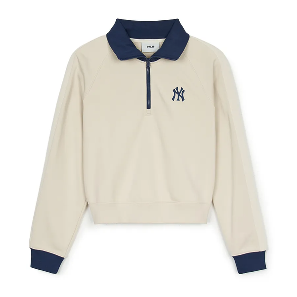  Áo Polo Dài Tay MLB Korea - Varsity Sportive New York Yankees - 3FMTV1244-50CRD 