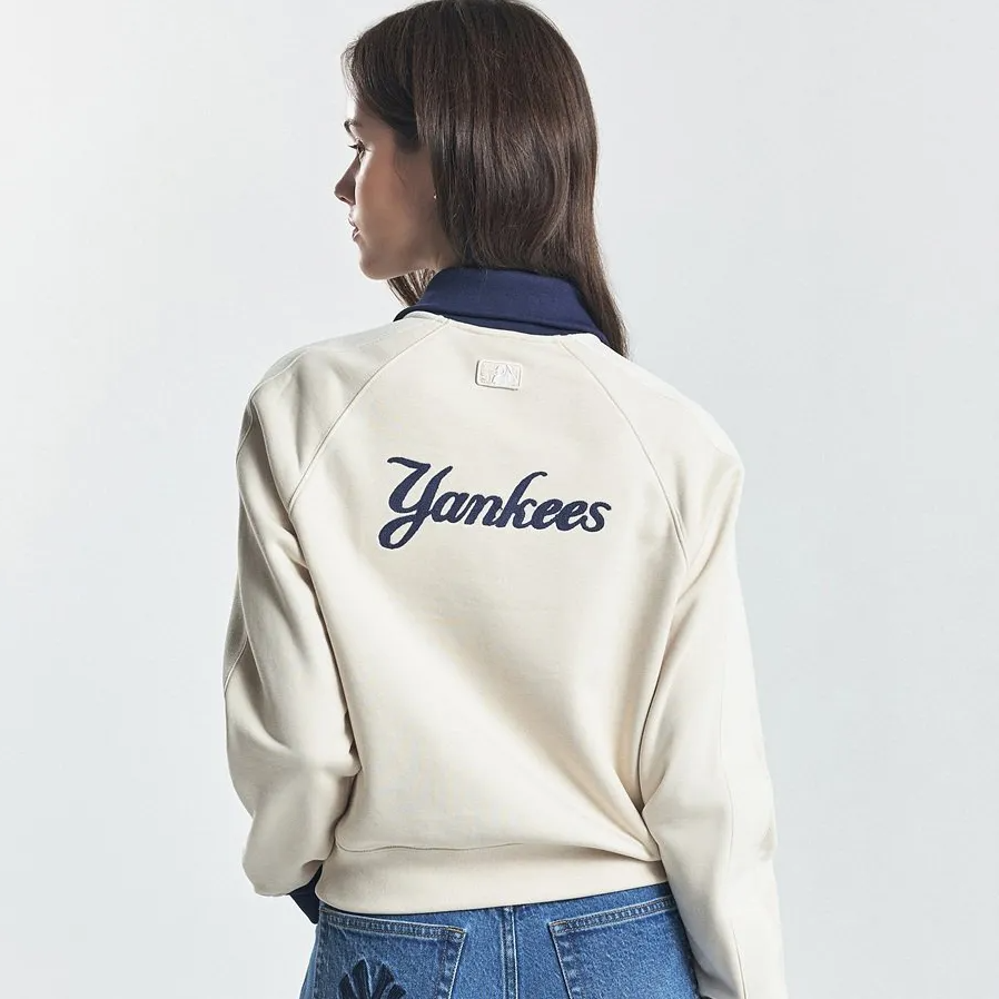  Áo Polo Dài Tay MLB Korea - Varsity Sportive New York Yankees - 3FMTV1244-50CRD 