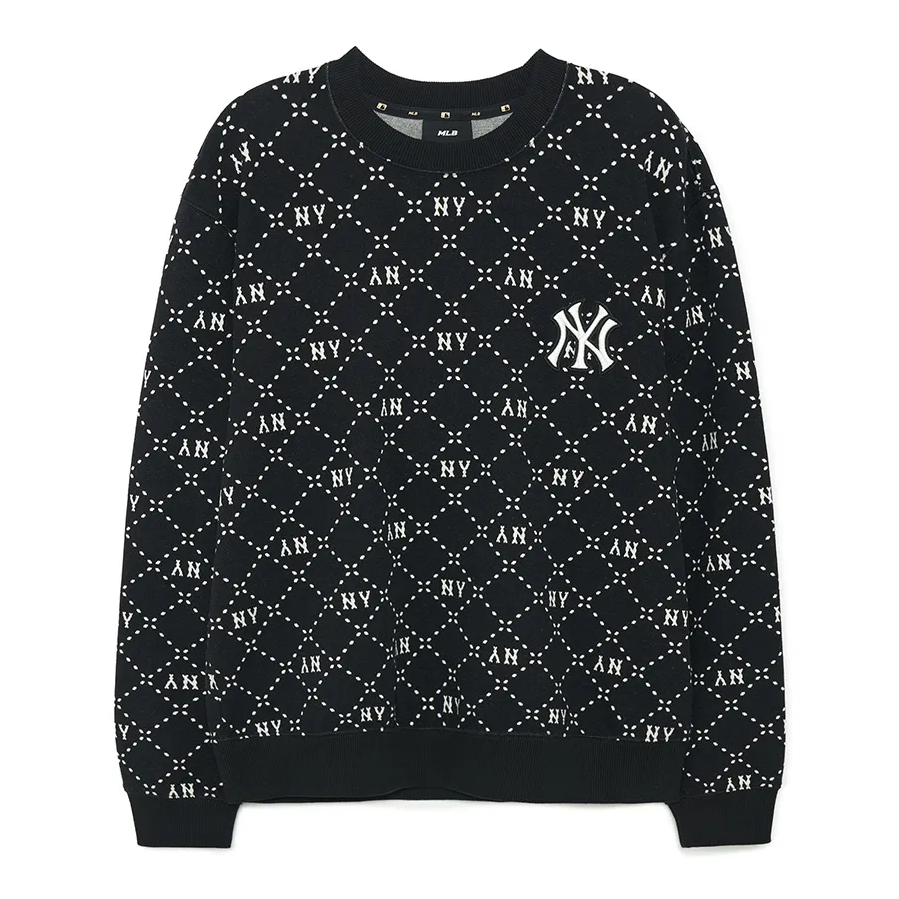  Áo Sweater MLB Korea - Dia Monogram Allover Jacquard NY Yankees - 3AMTM0134-50BKS 