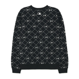  Áo Sweater MLB Korea - Dia Monogram Allover Jacquard NY Yankees - 3AMTM0134-50BKS 