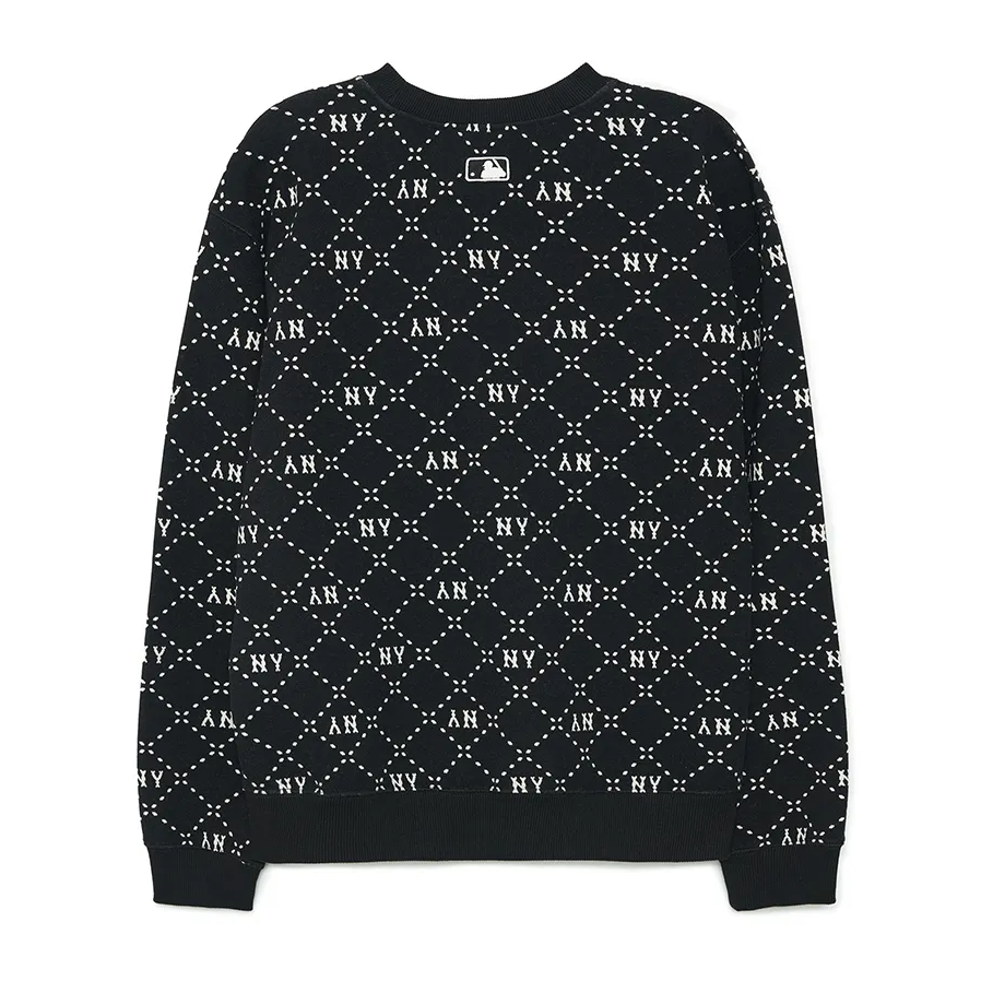  Áo Sweater MLB Korea - Dia Monogram Allover Jacquard NY Yankees - 3AMTM0134-50BKS 
