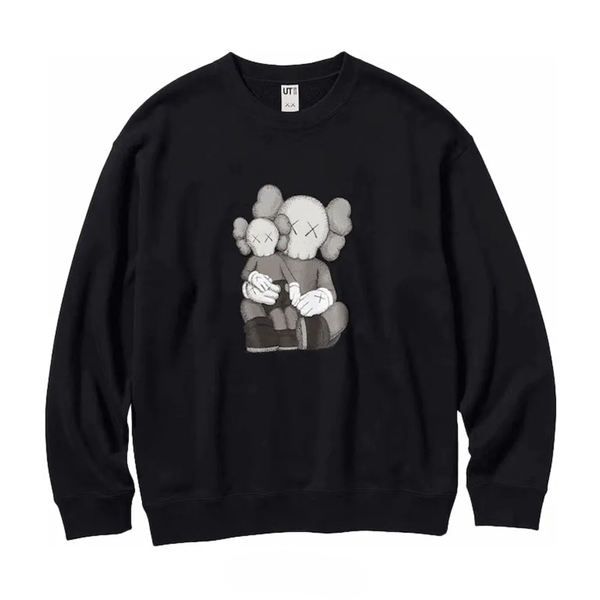 Áo Thun Kaws x Uniqlo - UT Graphic Black Sweatshirt