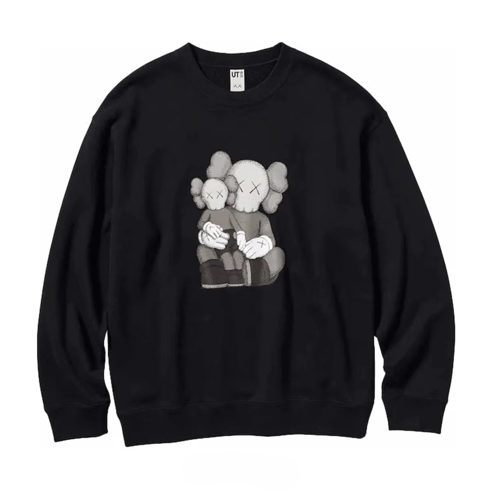  Áo Thun Kaws x Uniqlo - UT Graphic Black Sweatshirt 