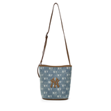  Túi MLB Korea - Classic Mono Vintage Denim Bucket Bag New York Yankees Blue - 3ABMMV65N-50BLL 