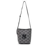  Túi MLB Korea - Classic Mono Vintage Denim Bucket Bag New York Yankees Grey - 3ABMMV65N-50CGS 