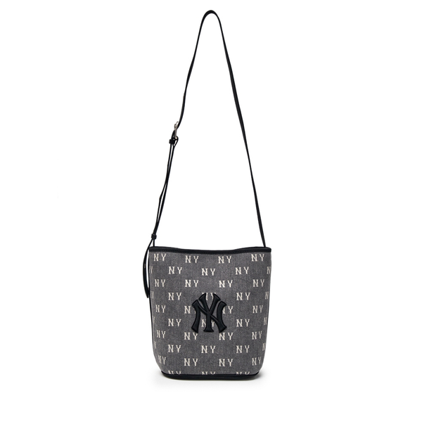 Túi MLB Korea - Classic Mono Vintage Denim Bucket Bag New York Yankees Grey - 3ABMMV65N-50CGS
